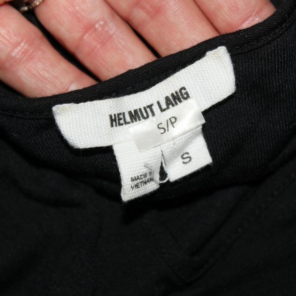 Helmut Lang Black Twist V Neck Night Out Dress - Picture 3 of 3